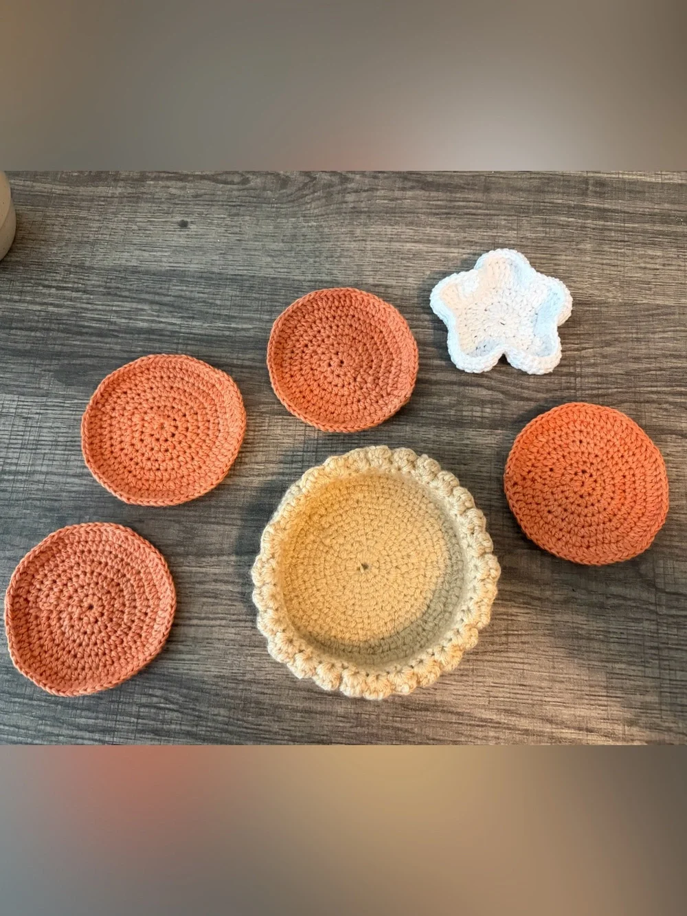 Handmade Pumpkin Pie Coasters